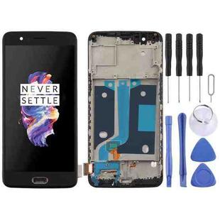 For OnePlus 5 A5000 TFT Material LCD Screen and Digitizer Full Assembly with Frame (Black)
