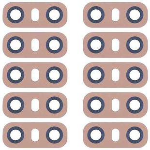 10 PCS Back Camera Lens with Adhesive for LG G6 H870/H871/H872/ LS993(Gold)
