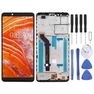 TFT LCD Screen for Nokia 3.1 Plus TA-1118 Digitizer Full Assembly with Frame (Black)