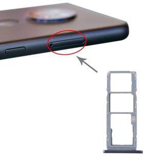 SIM Card Tray + SIM Card Tray + Micro SD Card Tray for Nokia 7.2 / 6.2 TA-1196 TA-1198 TA-1200 TA-1187 TA-1201(Silver)