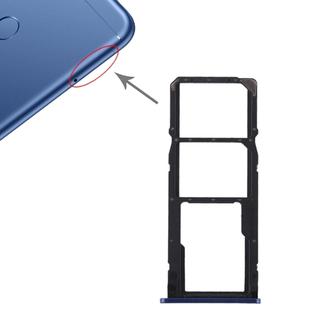 2 SIM Card Tray + Micro SD Card Tray for Huawei Honor Play 7C(Blue)