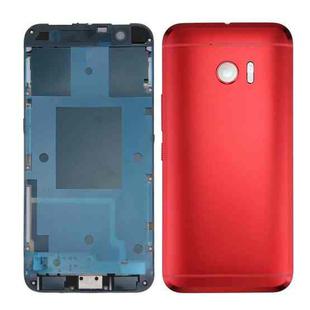Full Housing Cover (Front Housing LCD Frame Bezel Plate + Back Cover) for HTC 10 / One M10(Red)