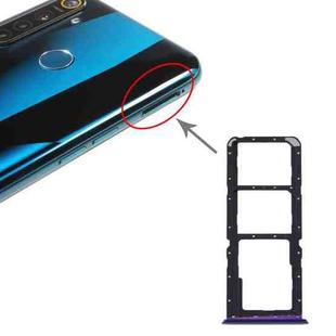 For OPPO Realme 5 Pro / Q SIM Card Tray + SIM Card Tray + Micro SD Card Tray (Purple)