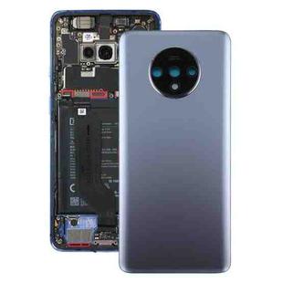 For OnePlus 7T Original Battery Back Cover with Camera Lens Cover (Silver)