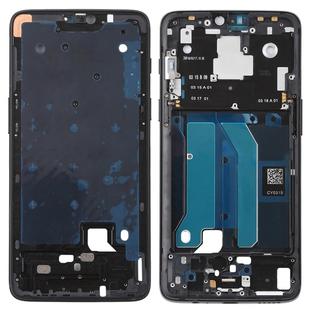 For OnePlus 6 Front Housing LCD Frame Bezel Plate with Side Keys (Jet Black)