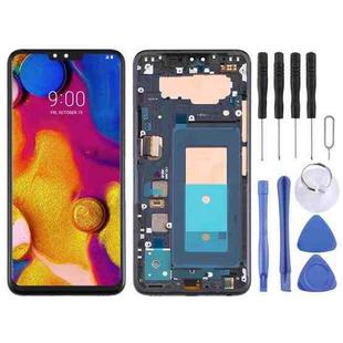 Original LCD Screen for LG V40 ThinQ Digitizer Full Assembly with Frame(Black)