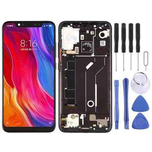LCD Screen and Digitizer Full Assembly with Frame & Side Keys for Xiaomi Mi 8(Black)