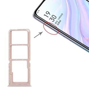 For OPPO A11 SIM Card Tray + SIM Card Tray + Micro SD Card Tray (Gold)