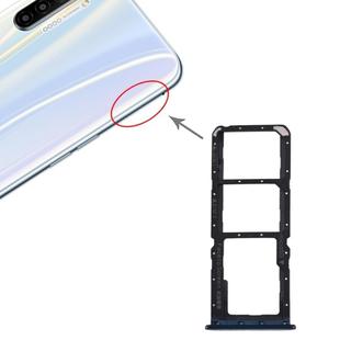 For Realme X2 SIM Card Tray + SIM Card Tray + Micro SD Card Tray (Blue)