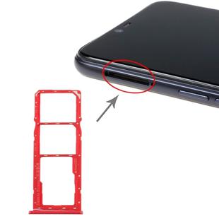 For Realme 2 SIM Card Tray + SIM Card Tray + Micro SD Card Tray (Red)