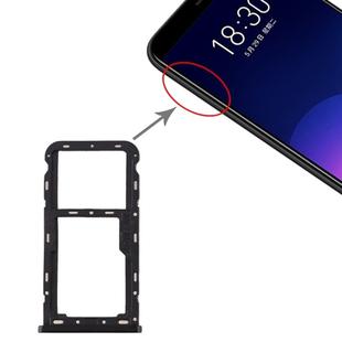 For Meizu M6T SIM Card Tray + SIM / Micro SD Card Tray (Black)