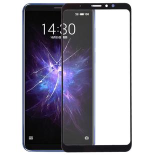 For Meizu Note 8 Front Screen Outer Glass Lens (Black)