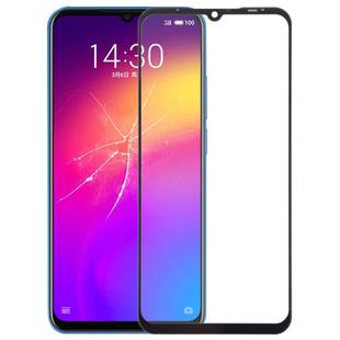 For Meizu Note 9 Front Screen Outer Glass Lens (Black)