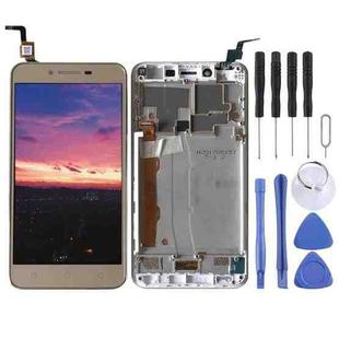 OEM LCD Screen for Lenovo Vibe K5 A6020A40 Digitizer Full Assembly with Frame (Gold)