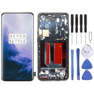 For OnePlus 7 Pro Digitizer Full Assembly with Frame OEM LCD Screen (Black)
