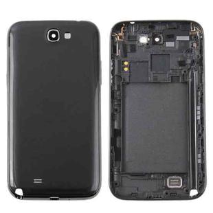 For Galaxy Note II / N7100 Middle Frame Bezel + Battery Back Cover (Black)