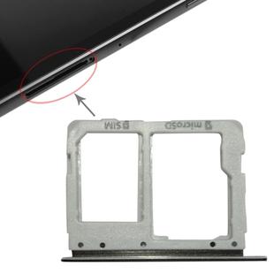 For Galaxy Tab S3 9.7 / T825 (3G Version) SIM Card Tray + Micro SD Card Tray (Black)