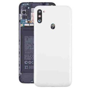 For Samsung Galaxy A11 SM-A115F Back Cover with Camera Lens Cover(White)