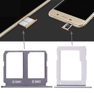 For Galaxy A9100 / A9 (2016) 2 SIM Card Tray + Micro SD Card Tray (Black)