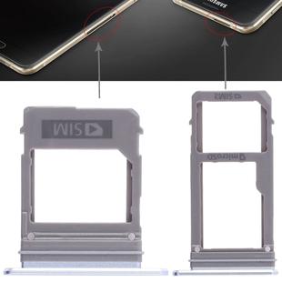 For Galaxy A520 / A720 2 SIM Card Tray + Micro SD Card Tray (Blue)