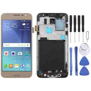 TFT LCD Screen for Galaxy J5 (2015) / J500F Digitizer Full Assembly with Frame (Gold)