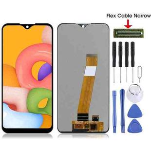 Original PLS TFT LCD Screen for Galaxy A01 with Digitizer Full Assembly (Flex Cable Narrow) (Black)