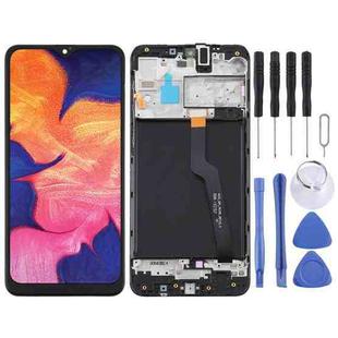 OEM LCD Screen for Samsung Galaxy A10 / SM-A105F (Single Card Version) Digitizer Full Assembly with Frame (Black)