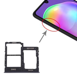 For Samsung Galaxy A315 / A31 SIM Card Tray + SIM Card Tray + Micro SD Card Tray (Black)