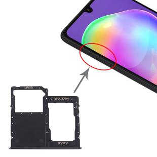 For Samsung Galaxy A31 SIM Card Tray + Micro SD Card Tray (Black)