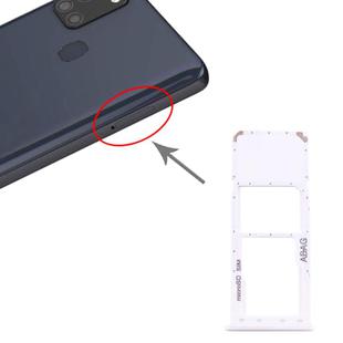 For Samsung Galaxy A21s SIM Card Tray + Micro SD Card Tray (White)