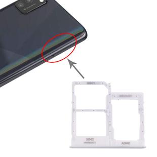 For Samsung Galaxy A41 / A415 SIM Card Tray + SIM Card Tray + Micro SD Card Tray (White)