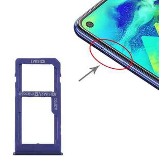 For Samsung Galaxy M40 SM-M405 SIM Card Tray + SIM Card Tray / Micro SD Card Tray (Dark Blue)