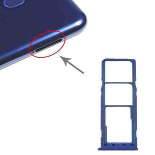 For Samsung Galaxy M10 SM-M105 SIM Card Tray + SIM Card Tray + Micro SD Card Tray (Blue)