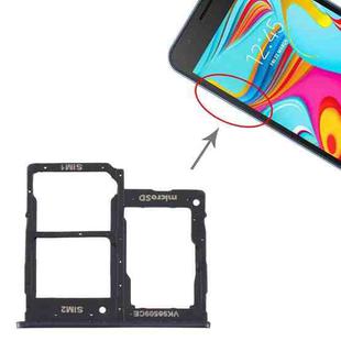 For Samsung Galaxy A2 Core SM-A260 SIM Card Tray + SIM Card Tray + Micro SD Card Tray (Black)
