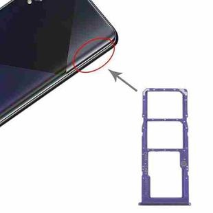 For Samsung Galaxy A50s SM-A507 SIM Card Tray + SIM Card Tray + Micro SD Card Tray (Purple)