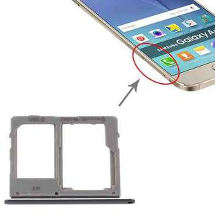 For Samsung Galaxy A8 Star / A9 Star SM-G8850 SIM Card Tray + SIM Card Tray / Micro SD Card Tray (Black)