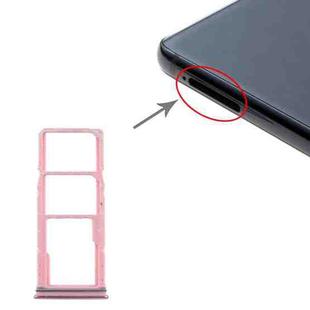 For Samsung Galaxy A9 (2018) SM-A920 SIM Card Tray + SIM Card Tray + Micro SD Card Tray (Pink)