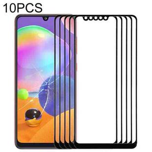 For Samsung Galaxy A31 10pcs Front Screen Outer Glass Lens (Black)