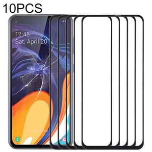 For Samsung Galaxy A60 10pcs Front Screen Outer Glass Lens (Black)