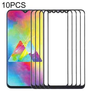 For Samsung Galaxy M20 10pcs Front Screen Outer Glass Lens (Black)