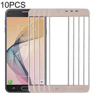 For Samsung Galaxy J7 Prime, On7 (2016), G610F, G610F/DS, G610F/DD, G610M, G610M/DS, G610Y/DS 10pcs Front Screen Outer Glass Lens (Gold)