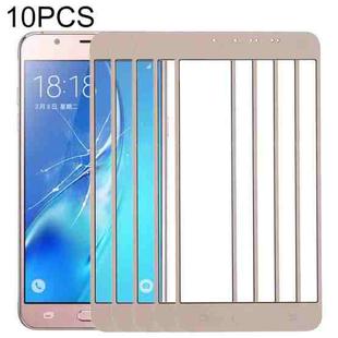 For Samsung Galaxy J5 (2016) / J510FN / J510F / J510G / J510Y / J510M 10pcs Front Screen Outer Glass Lens (Gold)