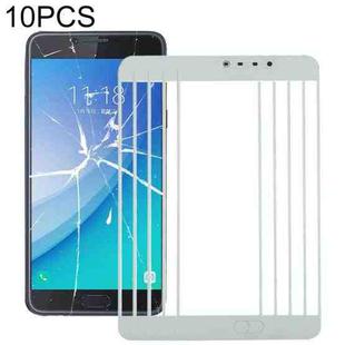 For Samsung Galaxy C7 Pro / C701 10pcs Front Screen Outer Glass Lens (White)