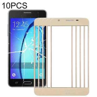 For Samsung Galaxy On5 / G550 10pcs Front Screen Outer Glass Lens (Gold)