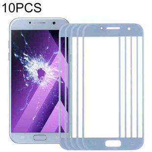 For Samsung Galaxy A7 (2017) / A720 10pcs Front Screen Outer Glass Lens (Blue)