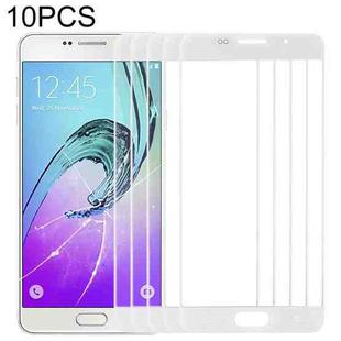 For Samsung Galaxy A7 (2016) / A710 10pcs Front Screen Outer Glass Lens (White)