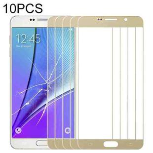 For Samsung Galaxy Note 5  10pcs Front Screen Outer Glass Lens (Gold)