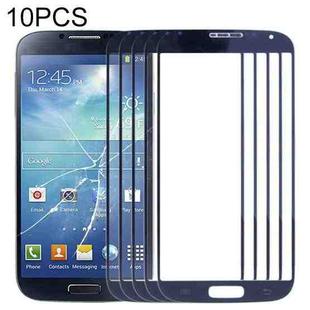 For Samsung Galaxy S IV / i9500 10pcs Front Screen Outer Glass Lens (Blue)