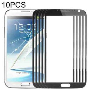 For Samsung Galaxy Note II / N7100 10pcs Front Screen Outer Glass Lens (Black)