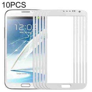 For Samsung Galaxy Note II / N7100 10pcs Front Screen Outer Glass Lens (White)